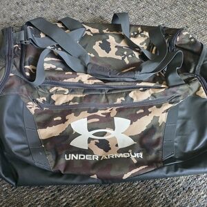 Under Armour Black and Brown Camouflage Duffel Bag